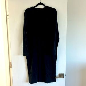Philosophy black knit long sleeve midi length dress | Size M
